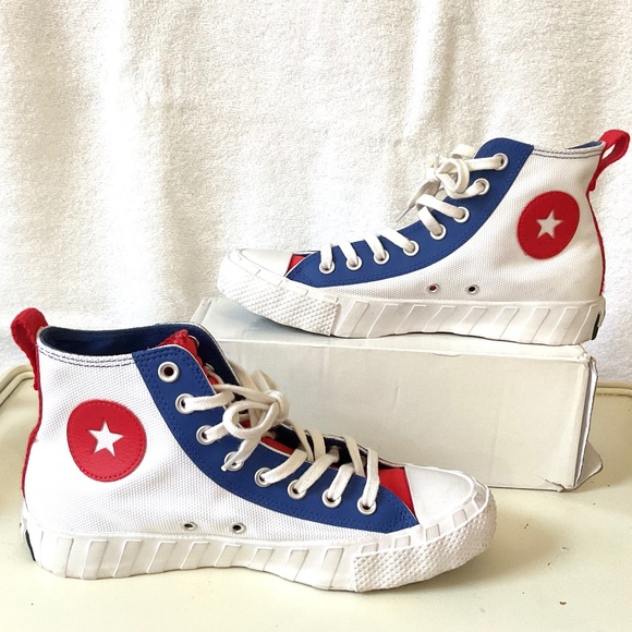 Converse UNT1TL3D High Top Sneakers Red White Blue Sz 7 men’s/ Sz 9 women’s - Picture 3 of 11